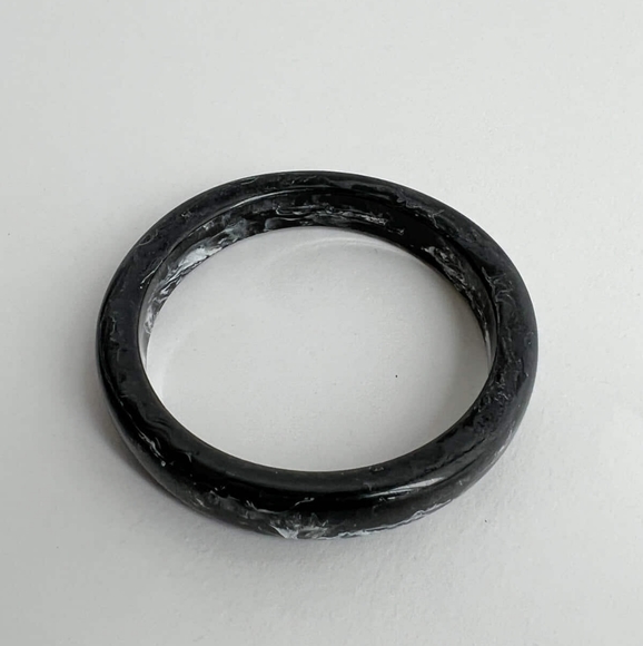 OAK + FORT Jewelry - Marbled Black Bangle